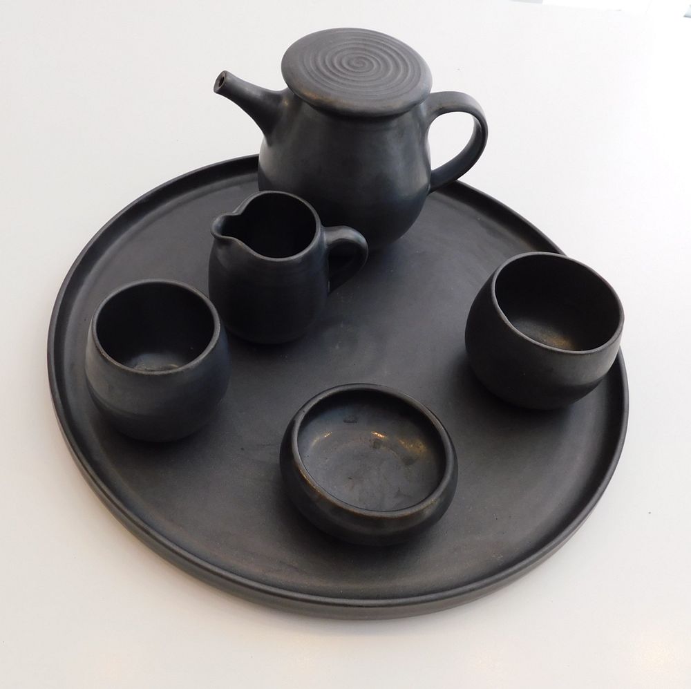 Matte Black Tea Set