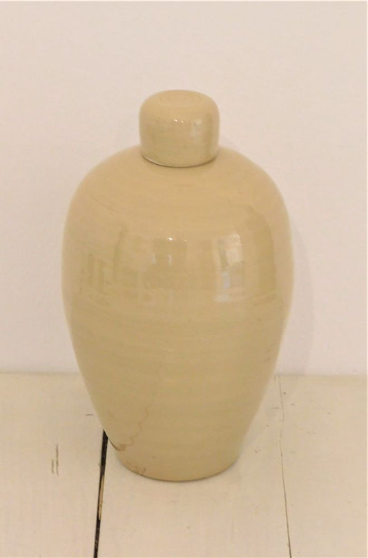 Tall Cream-Coloured Urn