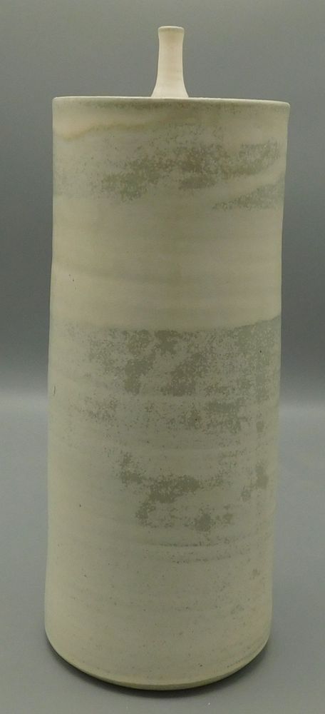 Tall Matte White Jar