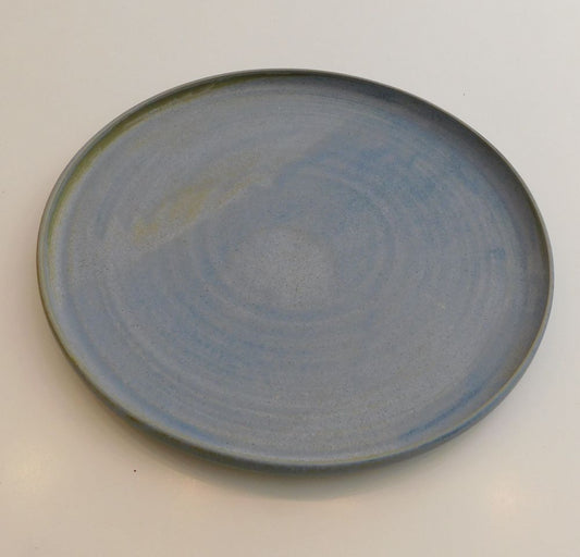 Large Matte Green-Blue Plate